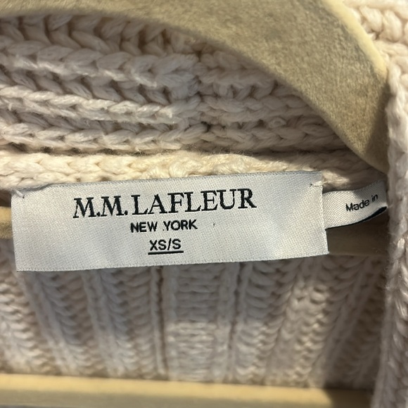 Cozy Cream Belted Cardigan Sweater -mm lafleur - Picture 5 of 8